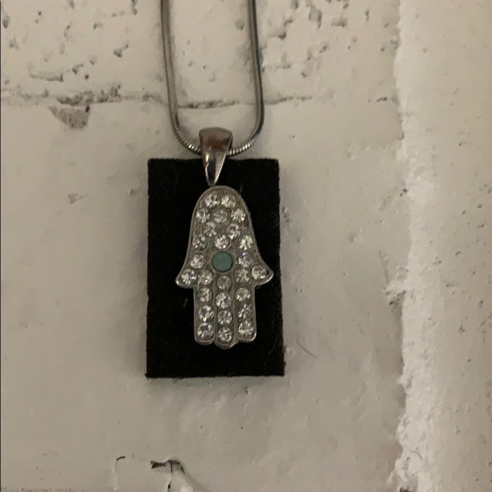 3/$15 Rhinestone Hamsa Necklace
